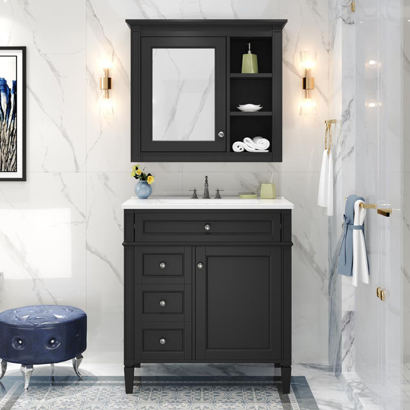 30'' Bathroom Vanity with Top Sink