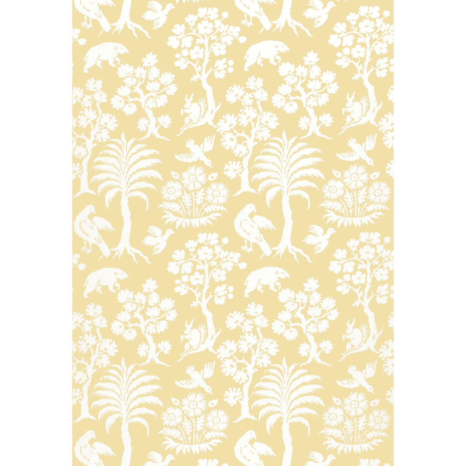 Palm Damask Wallpaper, Sunlight