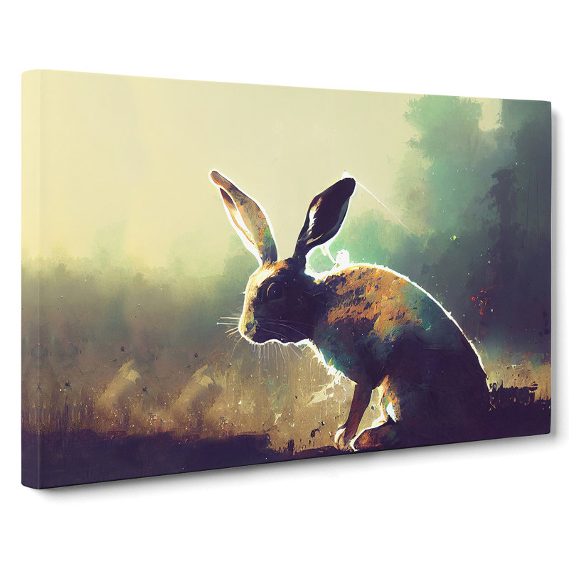 Hare Art Painting Vol.3 Abstract - Wrapped Canvas Print, 35cm H x 50cm W x 3cm D