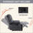 Large Manual Recliner Chair In Fabric, Comfortable And Spacious For Living Room Relaxation-807121441