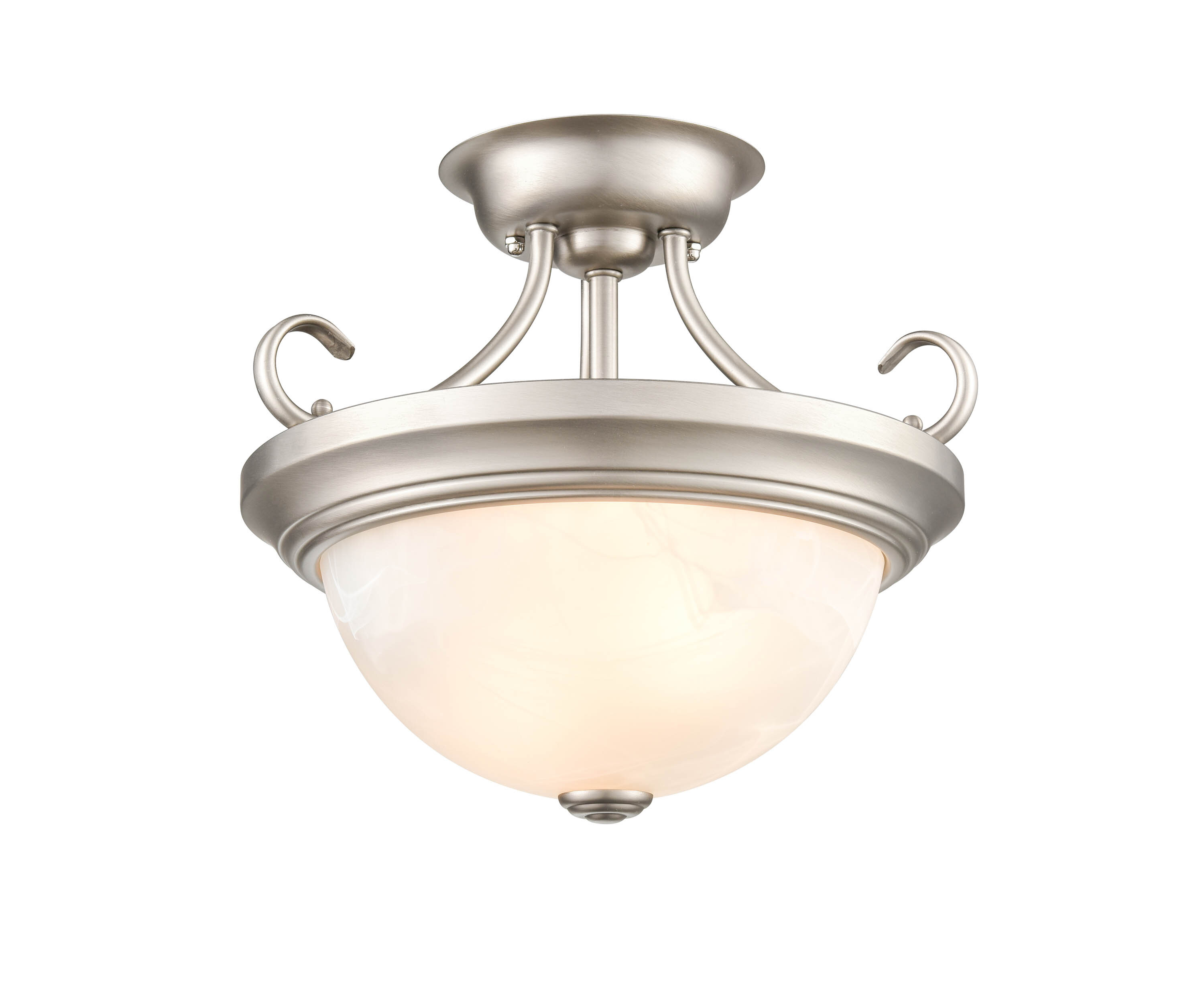 Alcott Hill® Snediker Glass Semi Flush Mount 