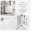 Meuble-lavabo autoportant de 30 po avec lavabo en céramique, cadre en bois massif blanc, portes à fermeture en douceur, rangement de porte