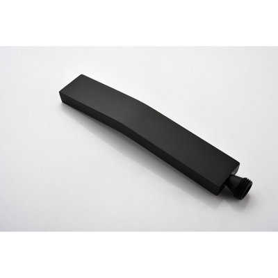 Pomme de douche au plafond noir mat avec système de jet puissant 16 po - noir, force de jet