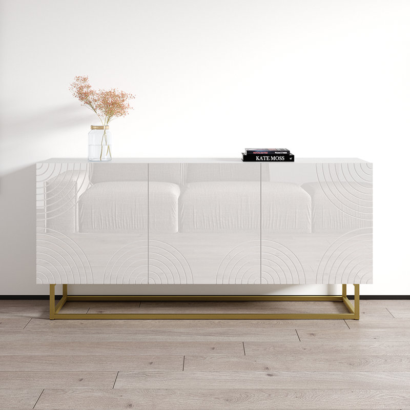 Pittsfield 63" Sideboard with High Gloss Finish, White