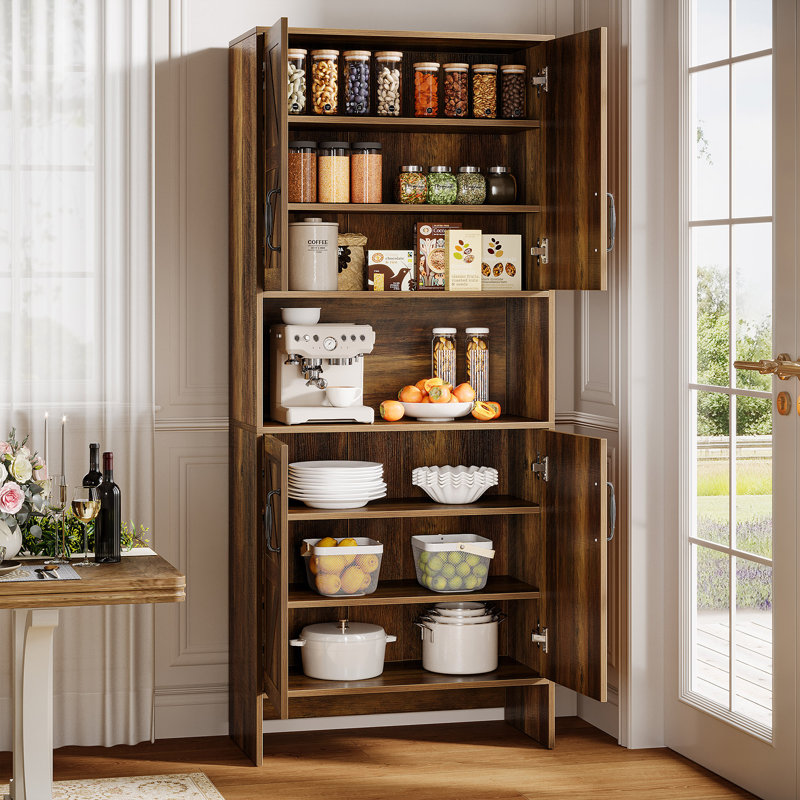 67.52''  Kitchen Pantry Storage Cabinets With Doors