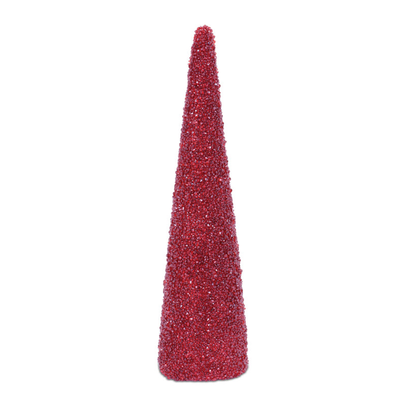 Arbre à cônes perlé (ensemble de 2), Rouge