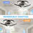 22" Black Modern Flush Mount Low Profile Ceiling Fan with Light and Smart APP Control