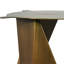 Table de salle à manger blanche 53 po ronde avec plateau en pierre frittée sans rayonnement et base en fer, pour 6 personnes