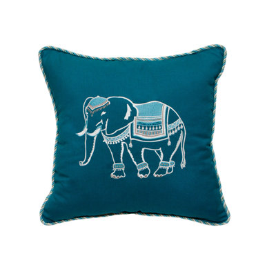 Elephant Sunbrella Indoor/Outdoor Throw Pillow