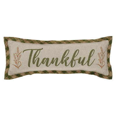 Harvest Blessings Cotton Reversible Throw Pillow