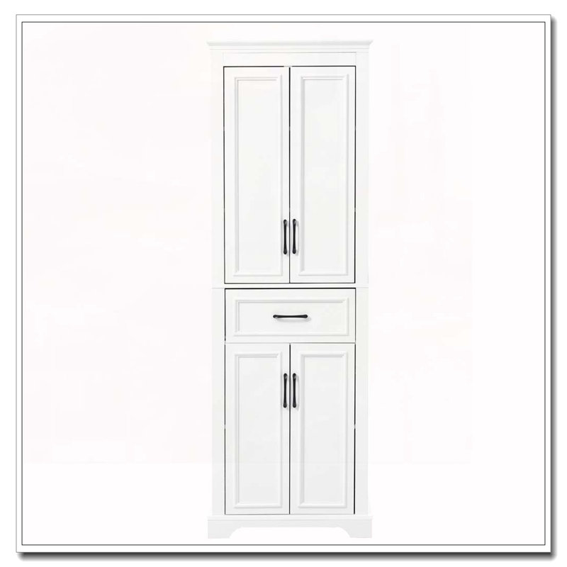 Meuble-lavabo autoportant de 70,8 po de conception moderne et élégante, 4 portes et 1 tiroir, rangement compact avec tablettes réglables