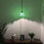 Mini-ampoules suspendues Tiffany avec feuilles vertes en verre teinté ampoule incluse l 8 po x P 8 po x H 60 po