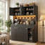 Cabinet multifonctionnel avec rangement, lumières DEL et prises de courant-527803798-529476159-271260436