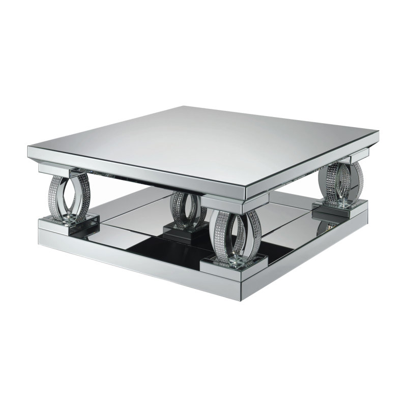 Sardis Mirrored Glass Top Coffee Table