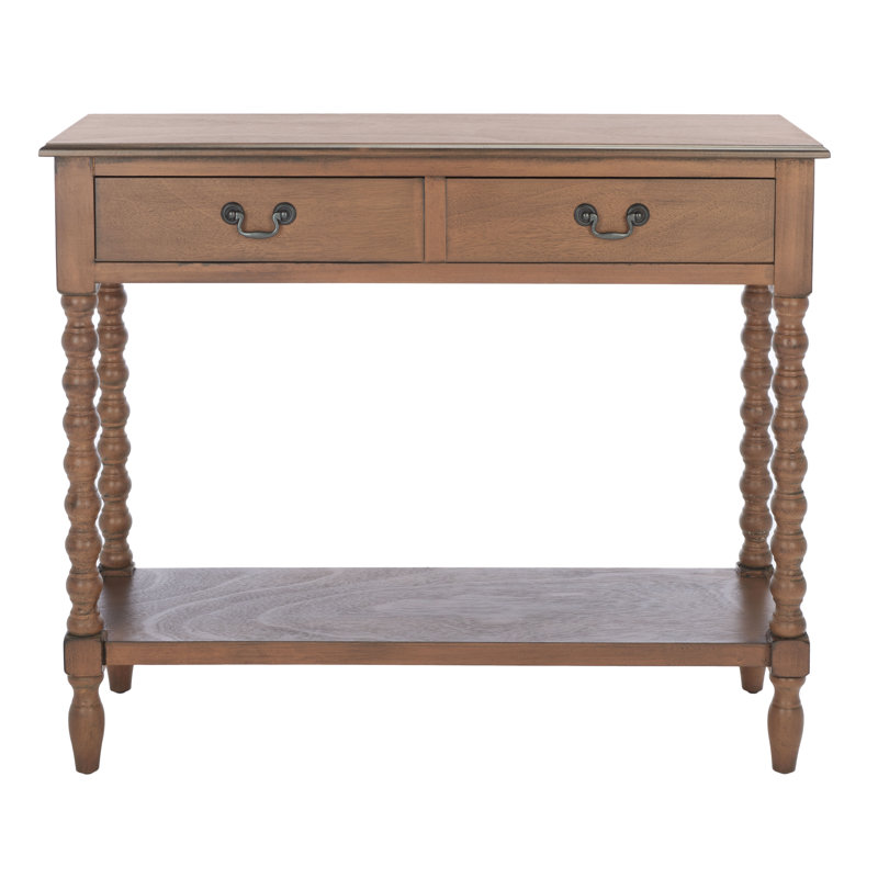 Athena 2 Drawer Console Table , Brown