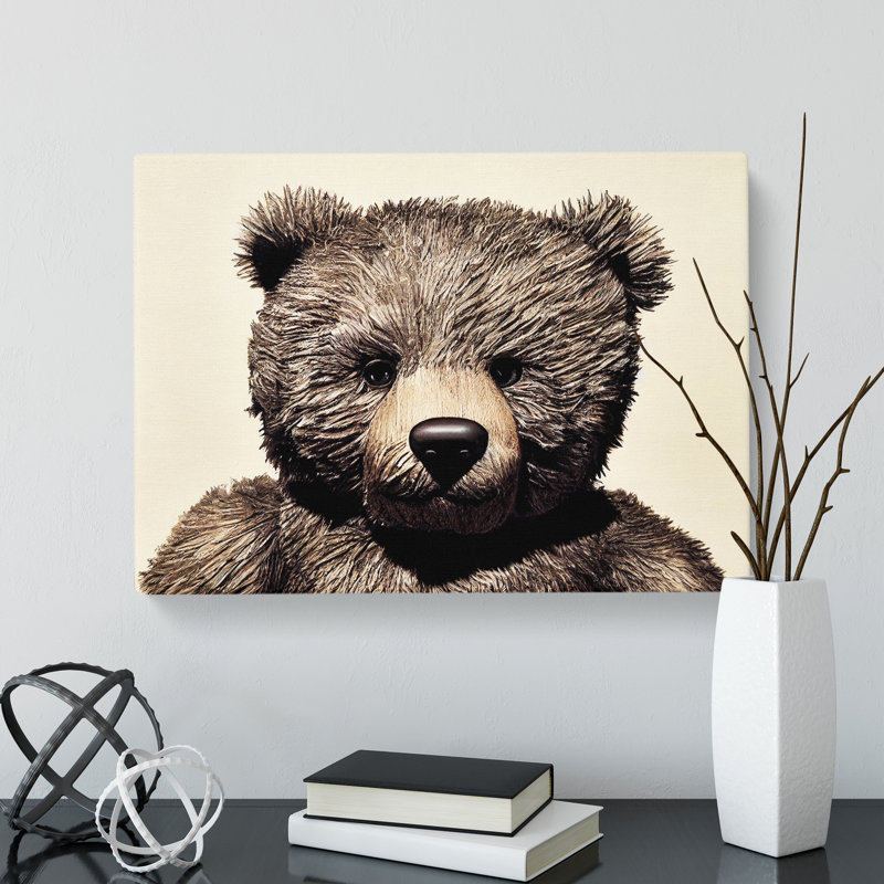 Cool Teddy Bear - Wrapped Canvas, 50cm H x 76cm W x 3cm D