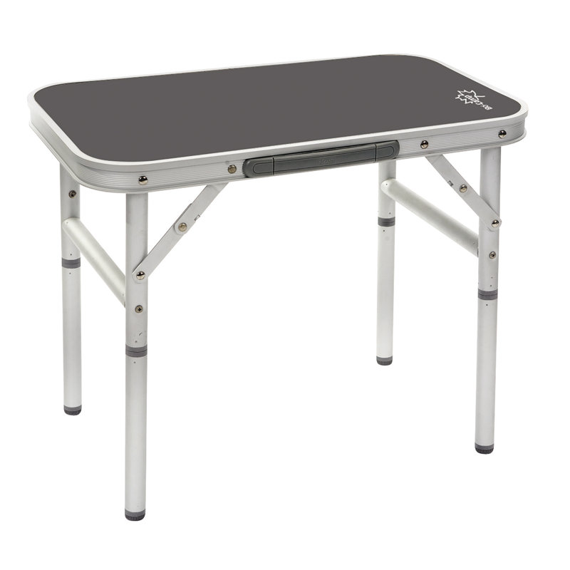 Rectangular Wood Metal Folding Outdoor Camping Table , cm W cm D, Dark Grey, H45 x W34 x L56cm
