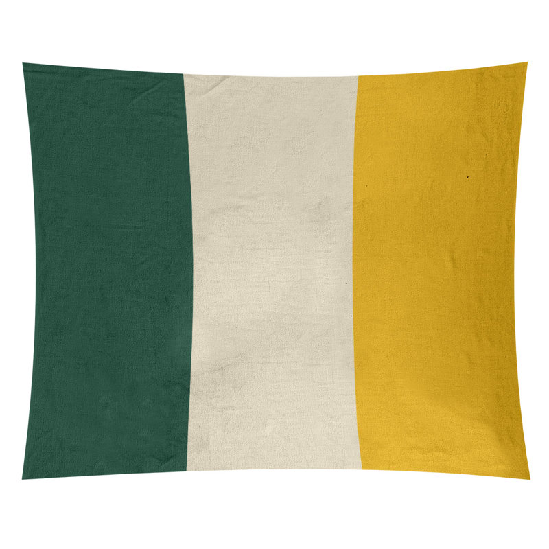Tapisserie de polyester Minnesota, H 88 po x l 104 po, Vert forêt / blé du Minnesota / récolte dorée