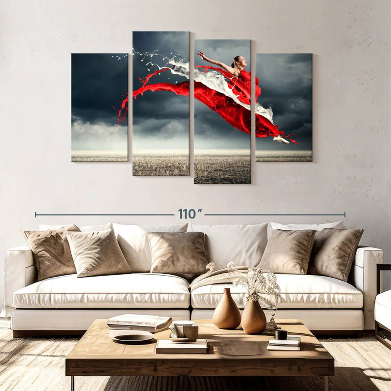 Enn Fluid Ballet Dance, 54'' H x 84'' W