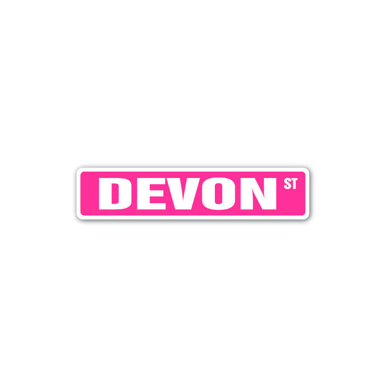 Plaque de rue Devon en plastique robuste 4 po x 18 po