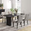 Ensemble de salle à manger rectangulaire à double piédestal avec table de salle à manger de style crème-1947038658-1947038668-1947038665