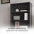 Rattan Cabinet Door Black Bookcase