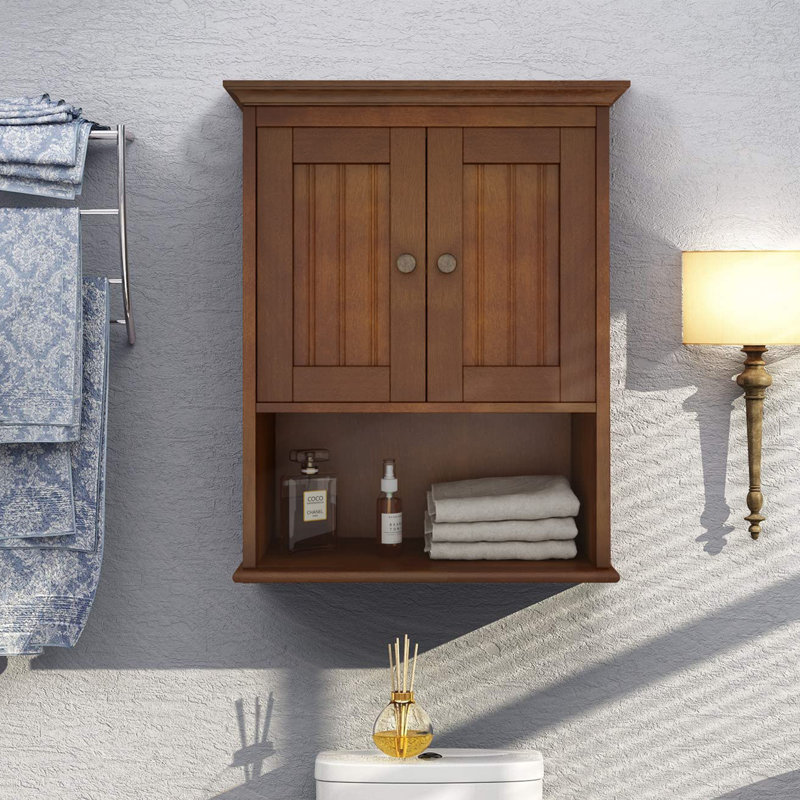 Rangement pour salle de bain Carnstroan, Brun-roux