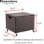Boîte de rangement pour dossiers roulants en osier 18,52 "avec couvercle - boîte verrouillable format lettre / légal