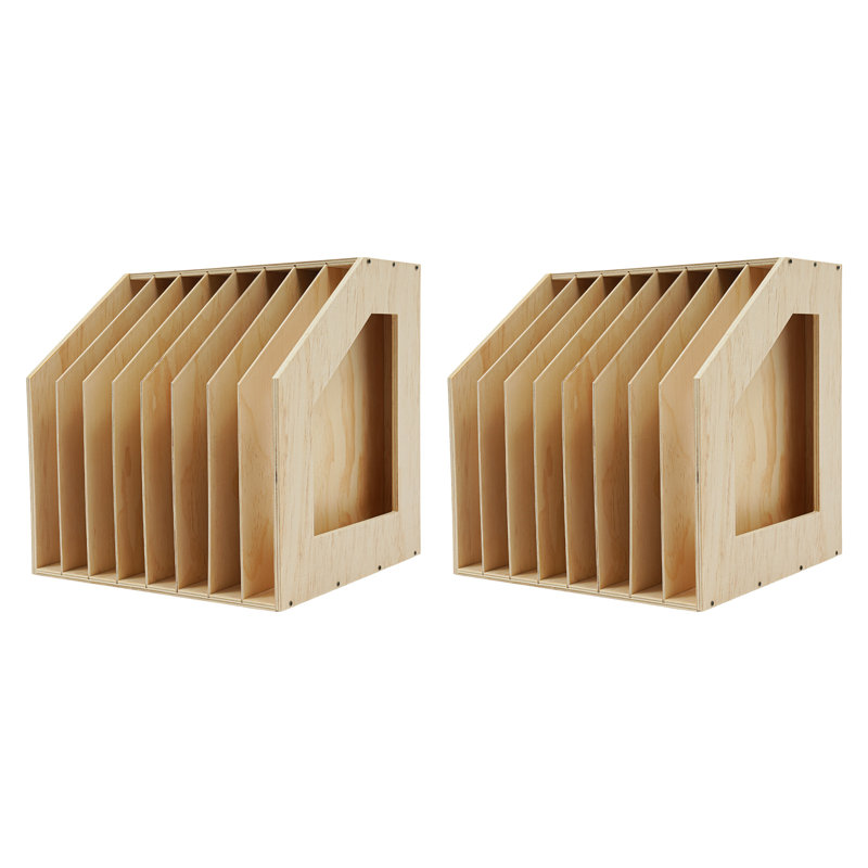 2PCS Desktop File Holder, 8 Slots Paper Filing Holder