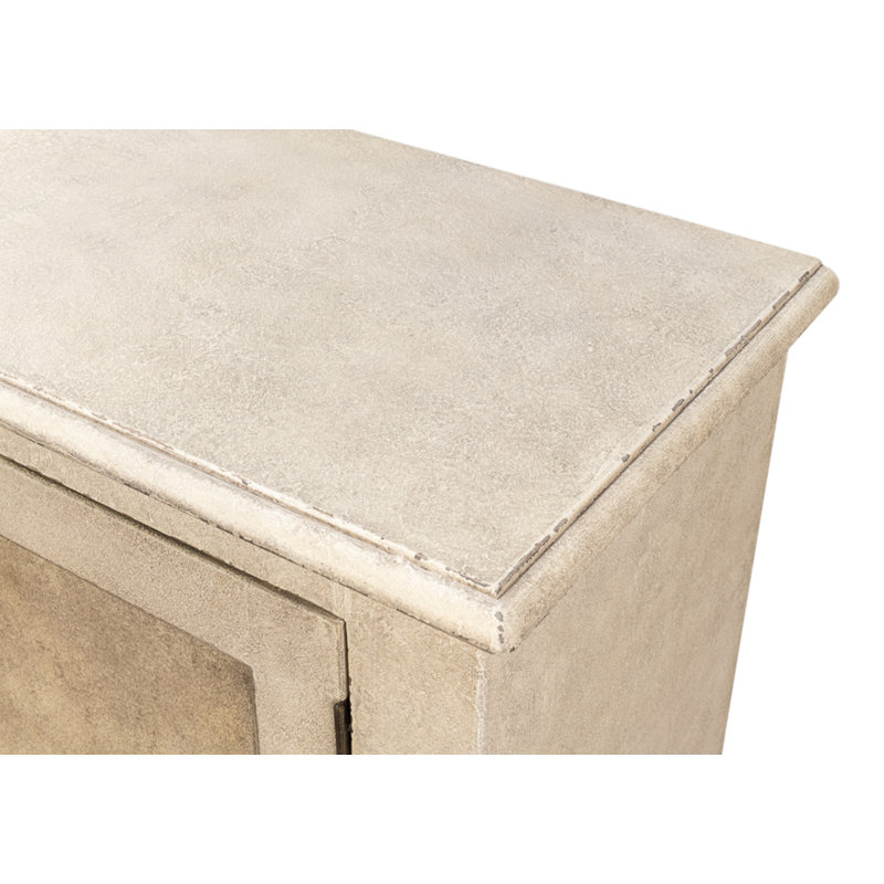 Foxmoor Rustic Beige Solid Pine Sideboard with Metal Accents