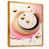 Toile avec cadre flottant or