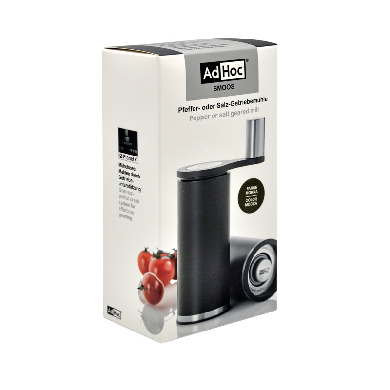 Mocha Brown Manual Salt and Pepper Grinder with Gear Crank