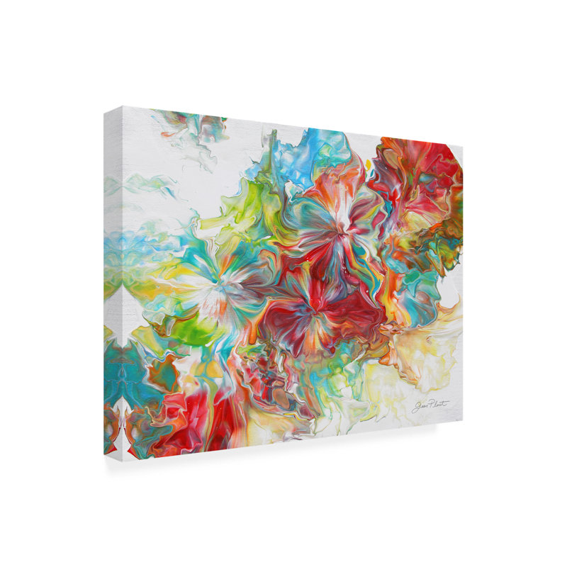 Art abstrait sur toile Jean Plout, H 18 po x l 24 po x P 2 po