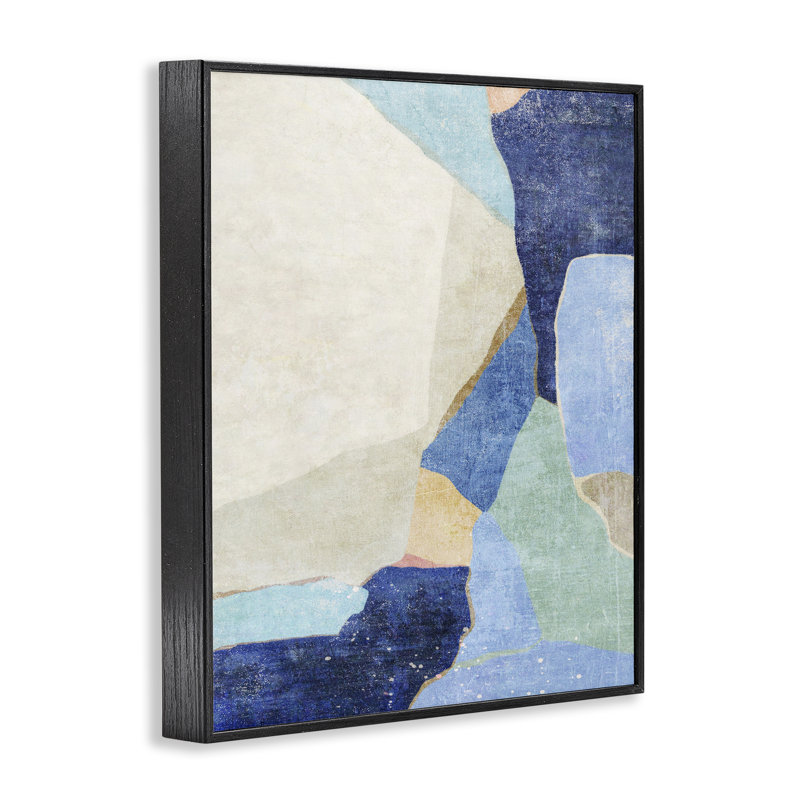 Art à giclée encadrée de formes géométriques par Suzanne Nicoll, Giclée encadrée noir minuit, H 20 po x l 16 po