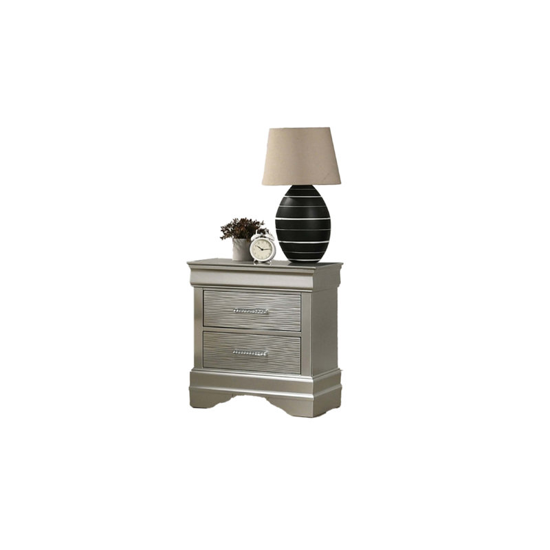 Table de chevet 2 tiroirs de style moderne en bois