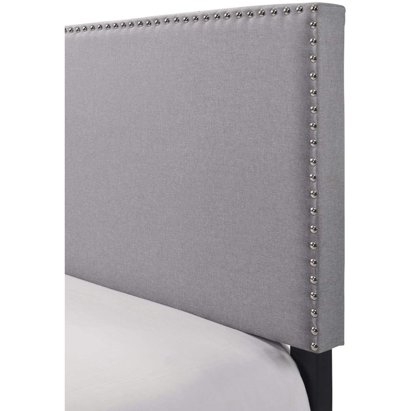 Erin Upholstered Bed,, Queen, Gray