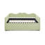Lit de jour rembourré polyvalent en vichy 3 en 1 avec lit gigogne escamotable et poche de rangement latérale-838289481-838289483