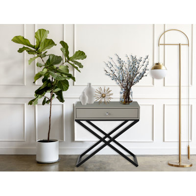 Table de chevet en bois taupe 23 po Koda