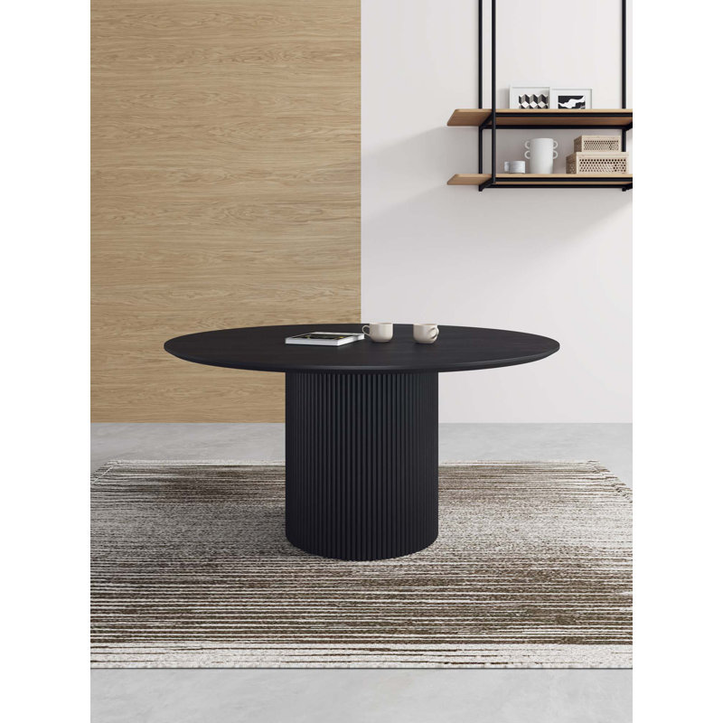 Table de salle à manger Hathaway, Noir, L 59,05 po x L 59,05 po