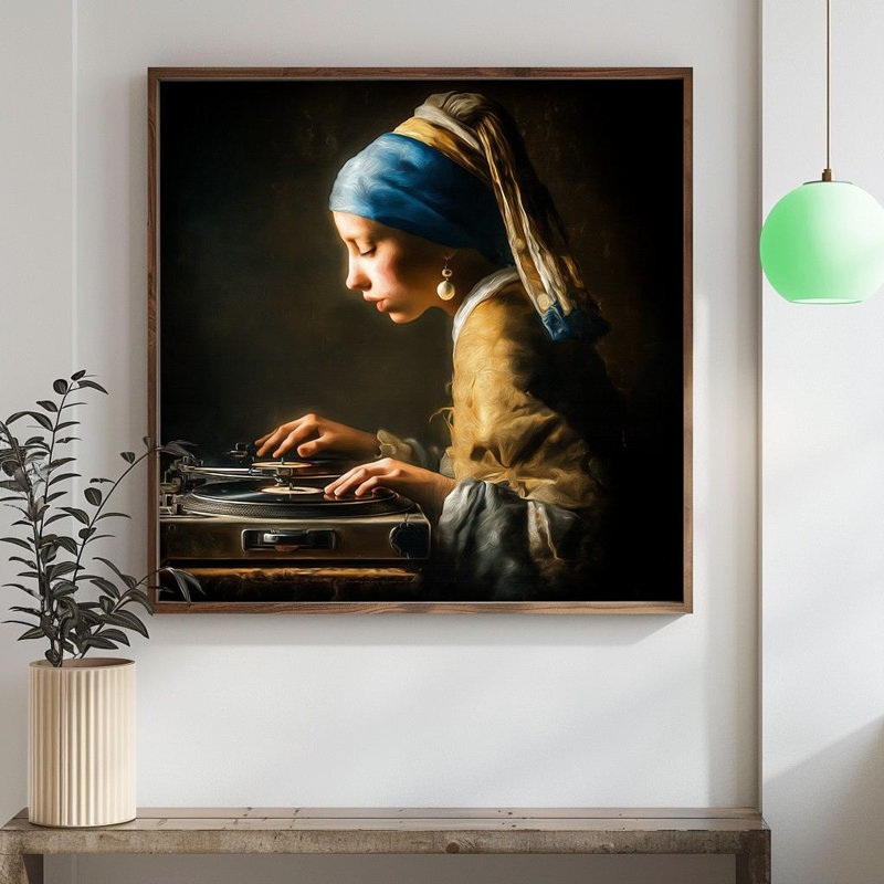 Peinture décorative en panneau de fibres à densité moyenne, H 27,56 po x l 27,56 po