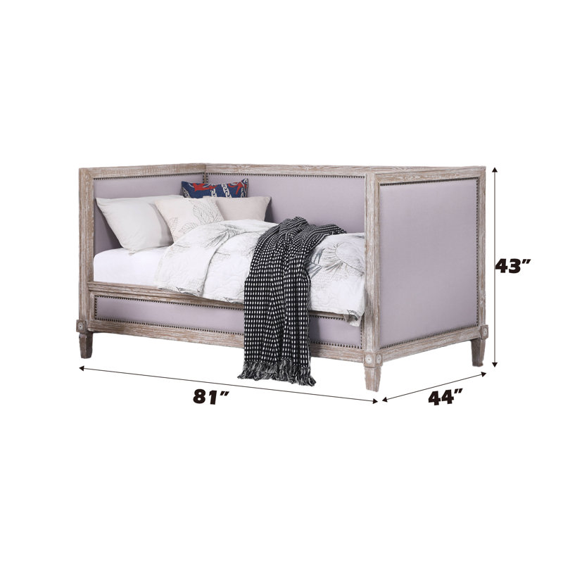Linen & Weathered Oak Finish Daybed (Twin), Twin