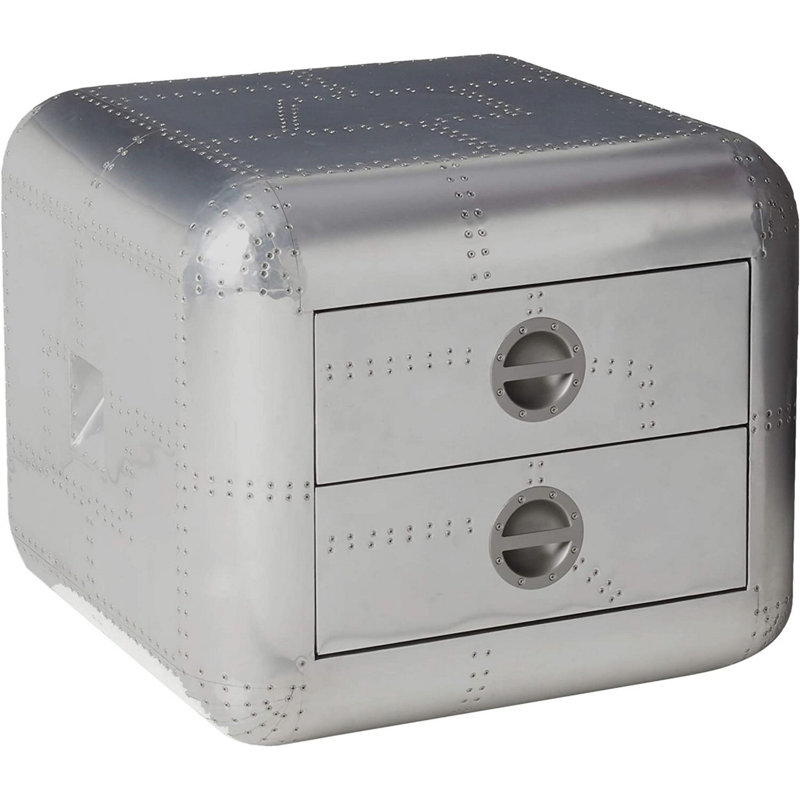 26'' W Metal Nightstand