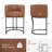 26.4" H Counter Height Bar Stools, Modern Barrel Counter Stools With Backrest And Arms,   Metal Legs, Upholstered Accent Barstools For Kitchen Island-245499120-235964615