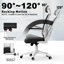 Ergonomic Mesh Office Chair with Adjustable Headrest, Swivel Desk Chair with Flip-Up Arms-754260537