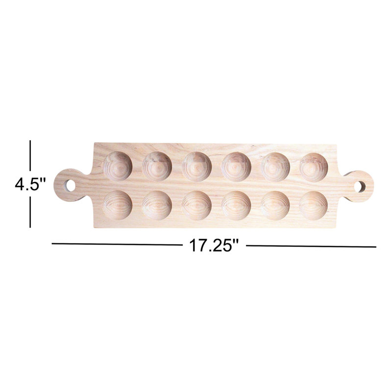 Cornish Wood Egg Platter, White