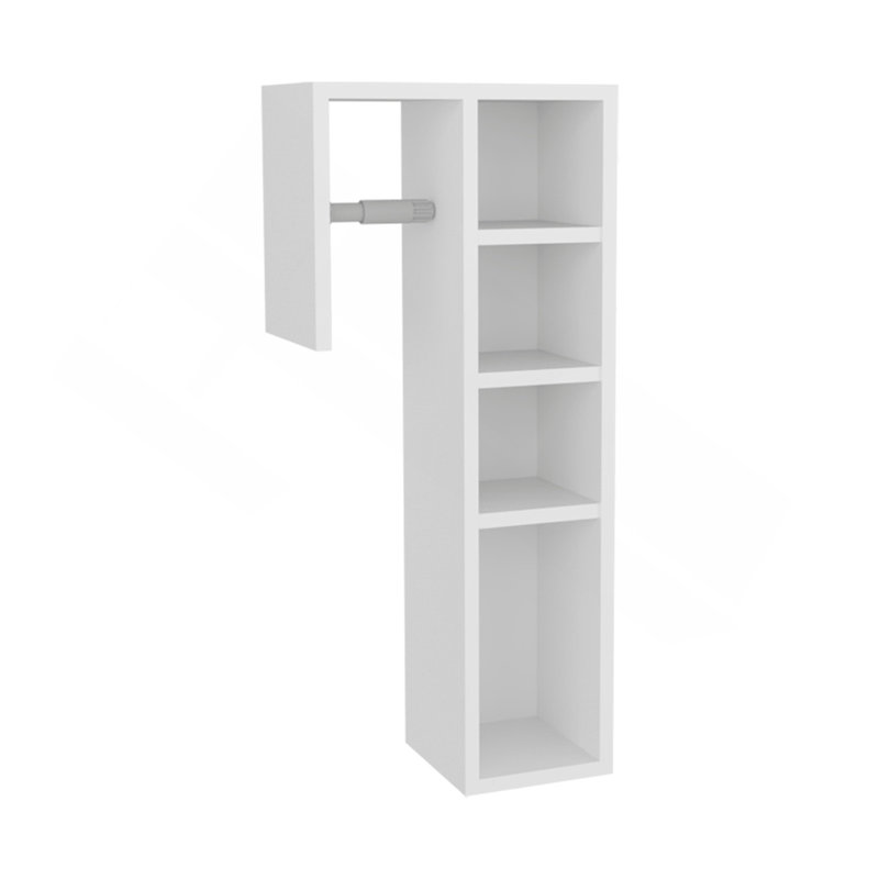 Armoire de rangement pour papier hygiénique Redmond, 4 compartiments, finition bois manufacturé blanc