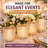 Iridescent Hobnail Glass Candle Holders, 6 Pack