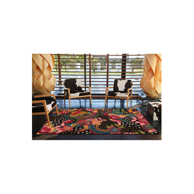 Tapis décoratif lavable à la machine Bird Botanical