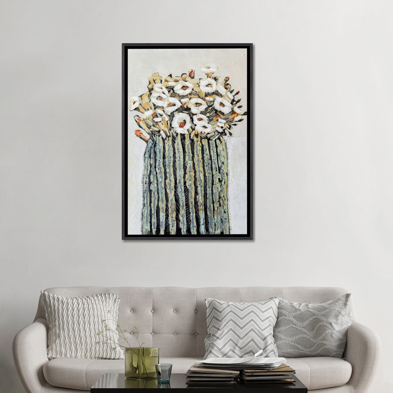 Hope Spring - Framed Wall Art Print, Distressed Black, 48" H x 32" W, Framed Print without Mat