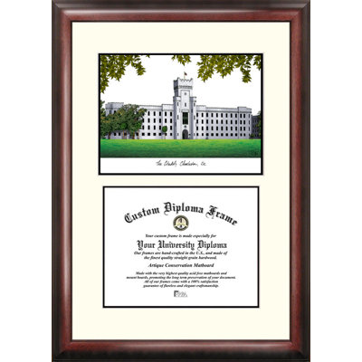 Cadre de diplôme de lithographie citadel bulldogs universitaires NCAA